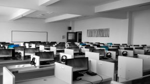 Empty cubicles and computers